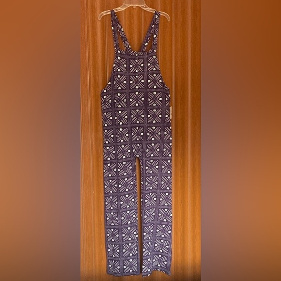 Ade + Ayo  Jumpsuit Overall Girls Purple Color Coffe Bean Print Size L - Picture 1 of 8